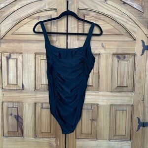 ROOTS Black One Piece Bathing Suit